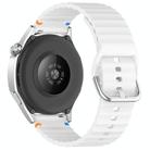 For Amazfit Active Wavy Grain Stitched 20mm Silicone Watch Band(White) - 2