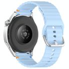 For Amazfit Active Wavy Grain Stitched 20mm Silicone Watch Band(Light Blue) - 2