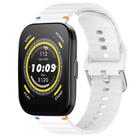 For Amazfit Bip 5 / GTR 4 Wavy Grain Stitched 22mm Silicone Watch Band(White) - 1