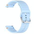 For Amazfit Bip 5 / GTR 4 Wavy Grain Stitched 22mm Silicone Watch Band(Light Blue) - 3