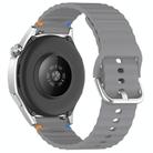 For Amazfit Bip 5 / GTR 4 Wavy Grain Stitched 22mm Silicone Watch Band(Space Gray) - 2