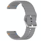 For Amazfit Bip 5 / GTR 4 Wavy Grain Stitched 22mm Silicone Watch Band(Space Gray) - 3