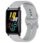 For Honor Watch ES / Magic Watch 2 42mm Wavy Grain Stitched 20mm Silicone Watch Band(Gray) - 1