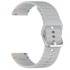 For Honor Watch ES / Magic Watch 2 42mm Wavy Grain Stitched 20mm Silicone Watch Band(Gray) - 3