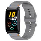 For Honor Watch ES / Magic Watch 2 42mm Wavy Grain Stitched 20mm Silicone Watch Band(Space Gray) - 1
