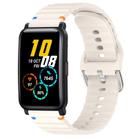 For Honor Watch ES / Magic Watch 2 42mm Wavy Grain Stitched 20mm Silicone Watch Band(Starlight) - 1
