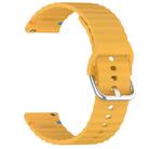 For Honor Watch 4 Pro Wavy Grain Stitched 22mm Silicone Watch Band(Yellow) - 3