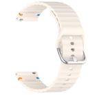 For Honor Watch 4 Pro Wavy Grain Stitched 22mm Silicone Watch Band(Starlight) - 3