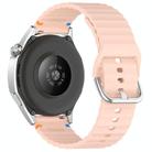 For COROS Pace 3 Wavy Grain Stitched 22mm Silicone Watch Band(Pink) - 2