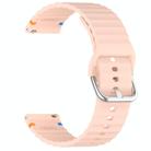 For COROS Pace 3 Wavy Grain Stitched 22mm Silicone Watch Band(Pink) - 3