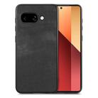 For Google Pixel 9a Vintage Leather PC Back Cover Phone Case(Black) - 1