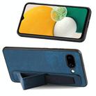 For Google Pixel 9a Retro Wristband Holder Leather Back Phone Case(Blue) - 3