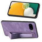 For Google Pixel 9a Retro Wristband Holder Leather Back Phone Case(Purple) - 3