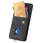 For Google Pixel 9a Retro Card Wallet Fold Leather Phone Case with Strap(Black) - 3