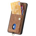For Google Pixel 9a Retro Card Wallet Fold Leather Phone Case with Strap(Brown) - 3