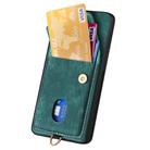 For Google Pixel 9a Retro Card Wallet Fold Leather Phone Case with Strap(Green) - 3