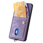For Google Pixel 9a Retro Card Wallet Fold Leather Phone Case with Strap(Purple) - 3