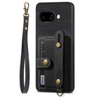 For Google Pixel 9a Retro Cross Wristband Wallet Leather Back Phone Case(Black) - 2