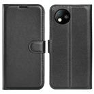 For ZTE Blade A35 Lite Litchi Texture Horizontal Flip Leather Phone Case with Holder(Black) - 1