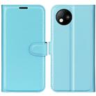 For ZTE Blade A35 Lite Litchi Texture Horizontal Flip Leather Phone Case with Holder(Blue) - 1