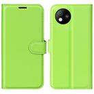 For ZTE Blade A35 Lite Litchi Texture Horizontal Flip Leather Phone Case with Holder(Green) - 1