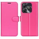 For ZTE Blade A75 Litchi Texture Horizontal Flip Leather Phone Case with Holder(Rose Red) - 1