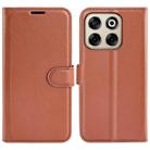 For ZTE Blade V70 Litchi Texture Horizontal Flip Leather Phone Case with Holder(Brown) - 1