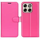 For ZTE Blade V70 Litchi Texture Horizontal Flip Leather Phone Case with Holder(Rose Red) - 1