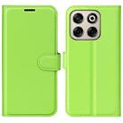 For ZTE Blade V70 Litchi Texture Horizontal Flip Leather Phone Case with Holder(Green) - 1