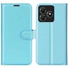 For ZTE Blade A36 Litchi Texture Horizontal Flip Leather Phone Case with Holder(Blue) - 1