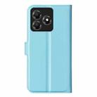 For ZTE Blade A36 Litchi Texture Horizontal Flip Leather Phone Case with Holder(Blue) - 3