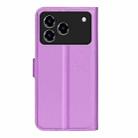 For ZTE Blade A76 4G Litchi Texture Horizontal Flip Leather Phone Case with Holder(Purple) - 3