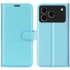 For ZTE Blade A76 4G Litchi Texture Horizontal Flip Leather Phone Case with Holder(Blue) - 1