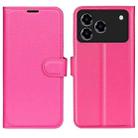 For ZTE Blade A76 4G Litchi Texture Horizontal Flip Leather Phone Case with Holder(Rose Red) - 1
