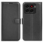 For ZTE Blade A56 Litchi Texture Horizontal Flip Leather Phone Case with Holder(Black) - 1
