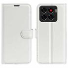 For ZTE Blade A56 Litchi Texture Horizontal Flip Leather Phone Case with Holder(White) - 1