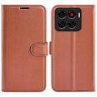 For ZTE Blade A56 Litchi Texture Horizontal Flip Leather Phone Case with Holder(Brown) - 1