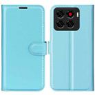 For ZTE Blade A56 Litchi Texture Horizontal Flip Leather Phone Case with Holder(Blue) - 1
