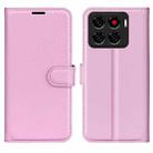 For ZTE Blade A56 Litchi Texture Horizontal Flip Leather Phone Case with Holder(Pink) - 1