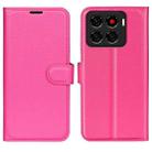 For ZTE Blade A56 Litchi Texture Horizontal Flip Leather Phone Case with Holder(Rose Red) - 1