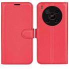 For ZTE Blade V70 Max Litchi Texture Horizontal Flip Leather Phone Case with Holder(Red) - 1