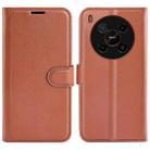 For ZTE Blade V70 Max Litchi Texture Horizontal Flip Leather Phone Case with Holder(Brown) - 1