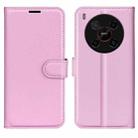 For ZTE Blade V70 Max Litchi Texture Horizontal Flip Leather Phone Case with Holder(Pink) - 1