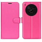 For ZTE Blade V70 Max Litchi Texture Horizontal Flip Leather Phone Case with Holder(Rose Red) - 1