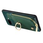 For Google Pixel 9a Cross Leather Ring Vertical Zipper Wallet Back Phone Case(Green) - 3