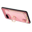 For Google Pixel 9a Cross Leather Ring Vertical Zipper Wallet Back Phone Case(Pink) - 3