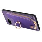 For Google Pixel 9a Cross Leather Ring Vertical Zipper Wallet Back Phone Case(Purple) - 3