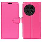 For OnePlus 13 Litchi Texture Horizontal Flip Leather Phone Case with Holder(Rose red) - 1