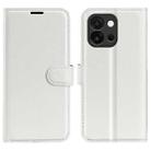 For OnePlus 13T Litchi Texture Horizontal Flip Leather Phone Case with Holder(White) - 1