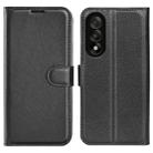 For OnePlus Nord 5 / Ace 5 Ultra Litchi Texture Horizontal Flip Leather Phone Case with Holder(Black) - 1